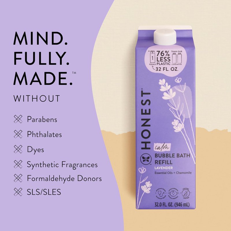 Bubble Bath Refill - Lavender Scent, 32 fl oz Carton