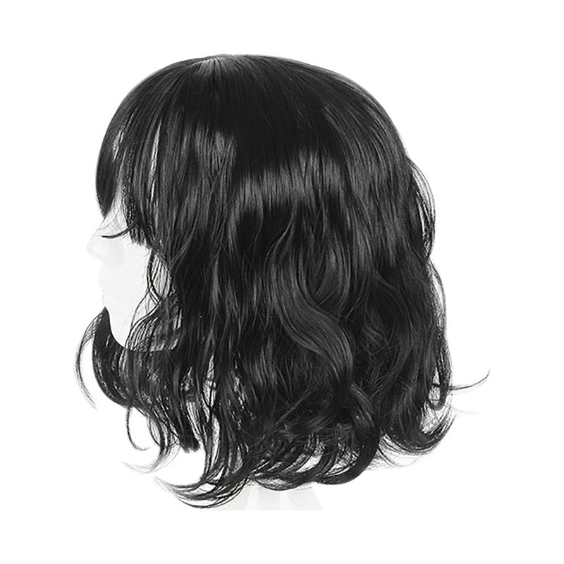 14" Curly Human Hair Wig for Women - Adjustable Cap