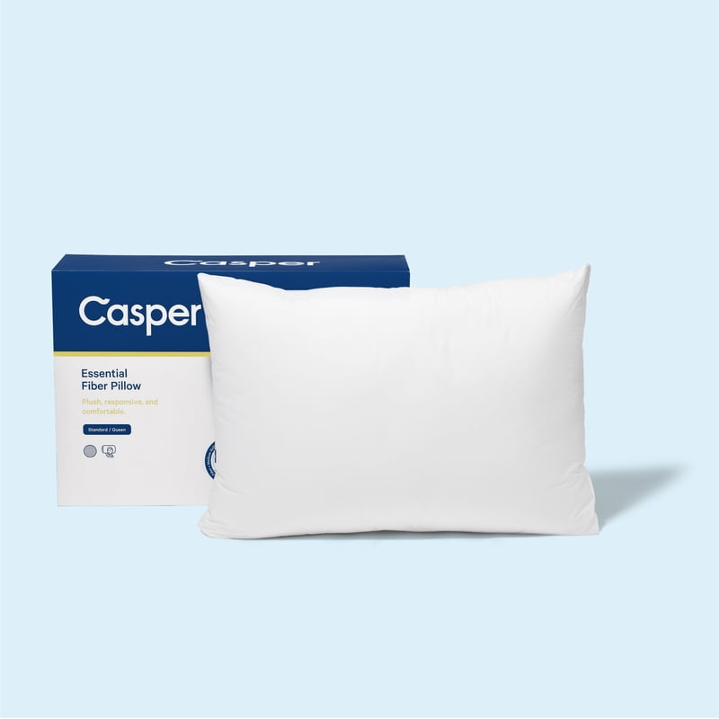 Casper Essential Fiber Pillow - Single Standard, Soft & Supportive Bedding