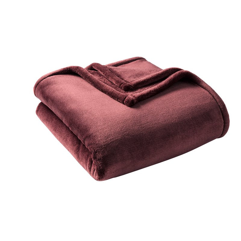 Solid Velvet Plush Oversized Couch Throw Blanket - Rich Cocoa