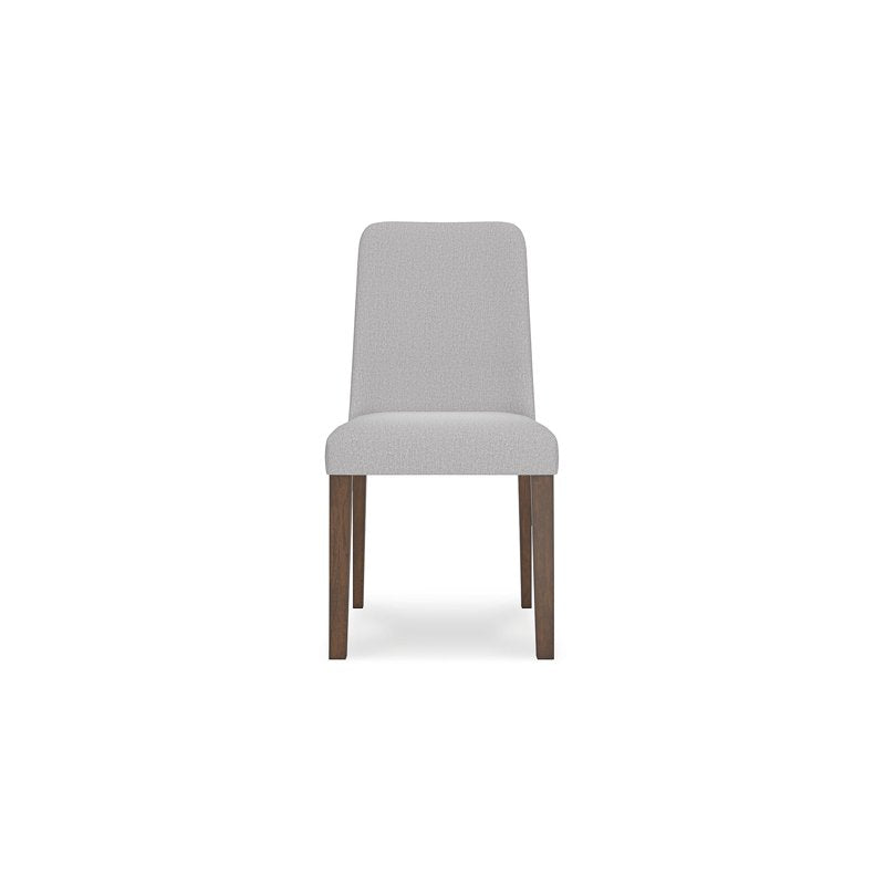 Contemporary Upholstered Side Chair Set of 2 - Cream & Brown
