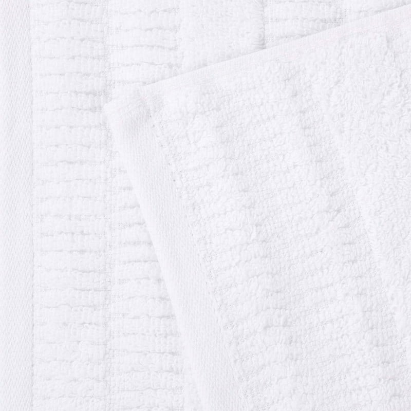 White Face Towel Set of 12 - Soft, Quick-Dry Cotton Washcloths - Superior Mika