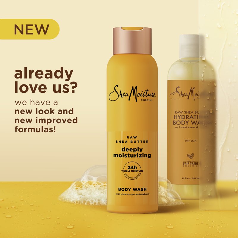 Moisturizing Body Wash with Raw Shea Butter for Dry Skin - 18 oz
