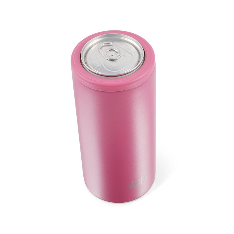 12oz Stainless Steel Slim Can Holder - Pink