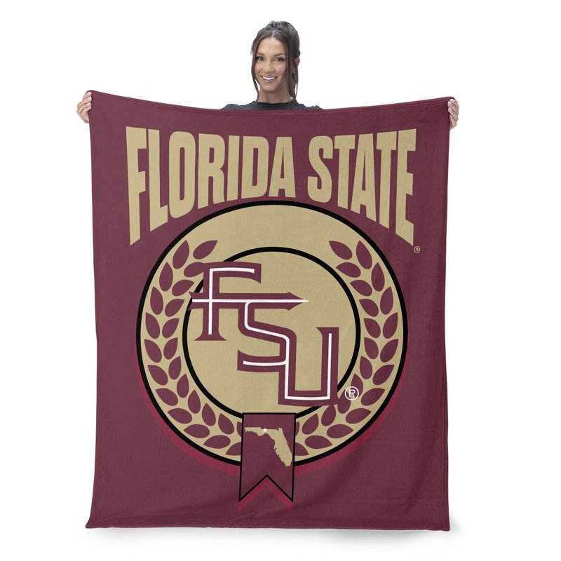 Florida State NCAA Sherpa Throw Blanket 50x60 Inches - Seminoles Variation