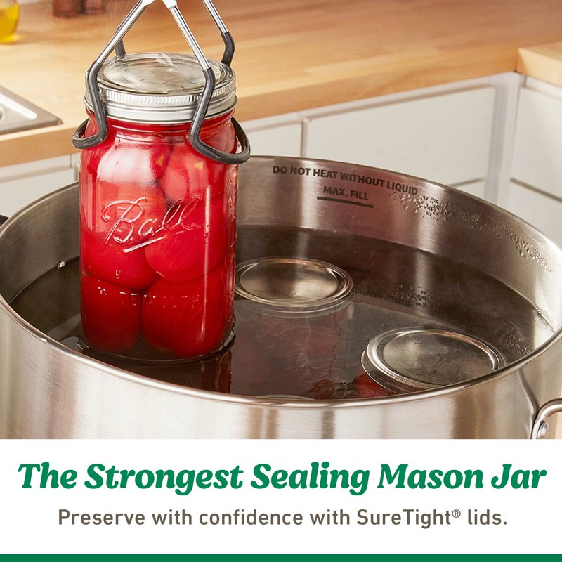 16oz Pint Mason Jars - 2 Pack with Lids & Bands