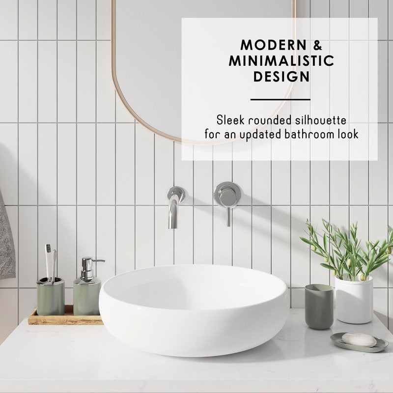 Sage Green Bathroom Accessory Set with Shower Caddy - Modern Shower & Storage Kit