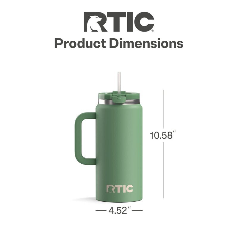 64 oz Road Trip Tumbler with Handle & Leak-Resistant Lid - Sage