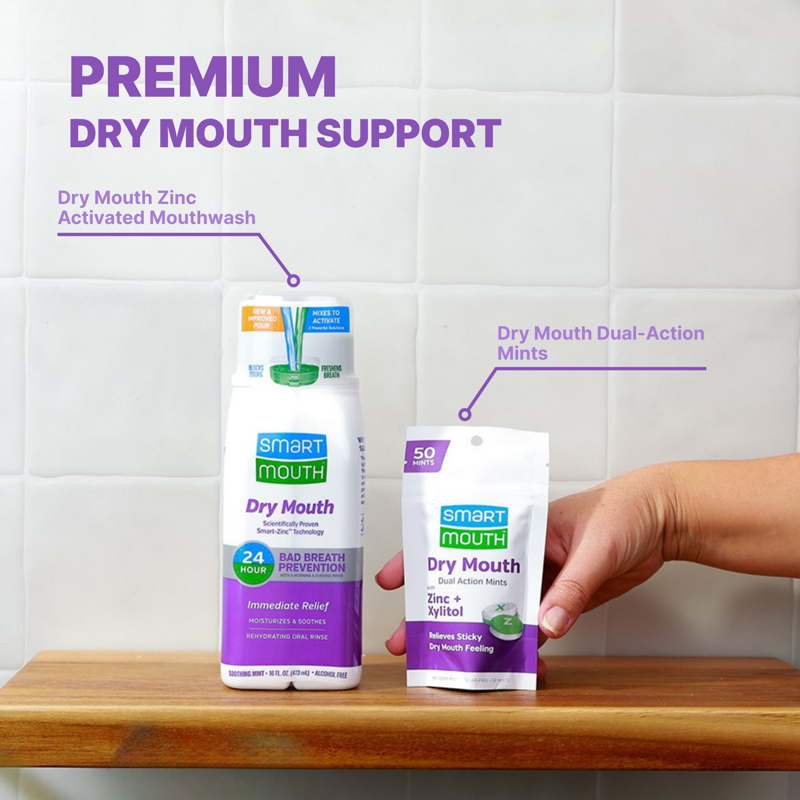 Alcohol-Free Dry Mouth Oral Rinse with Zinc Ion Technology - Mint, 16 fl oz