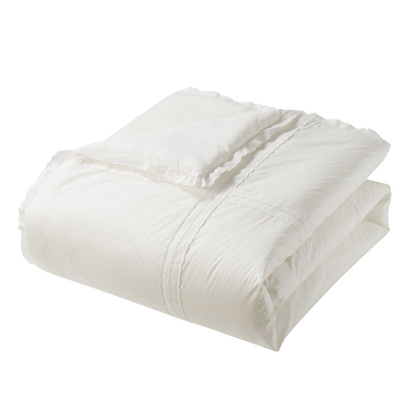 My Texas House Ivory Lace Applique Comforter Set - Full/Queen 3-Piece