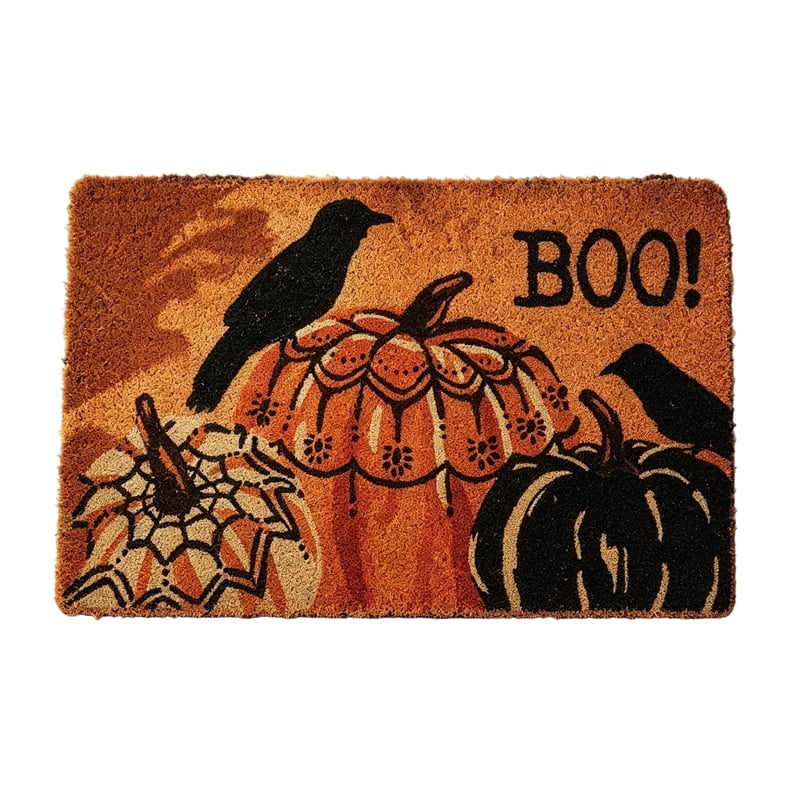 Halloween Ghost Doormat - Cute Spooky Microfiber Welcome Mat for Front Door - Variation A