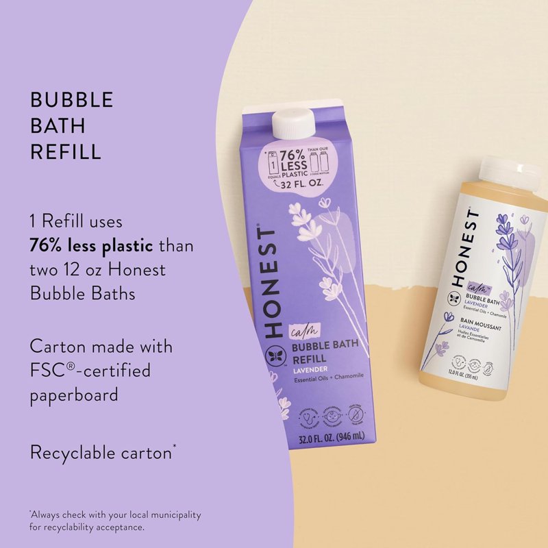 Bubble Bath Refill - Lavender Scent, 32 fl oz Carton