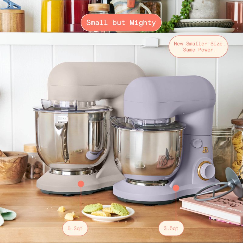 3.5 Qt Stand Mixer - Lavender with Flat Beater, Dough Hook, Whisk