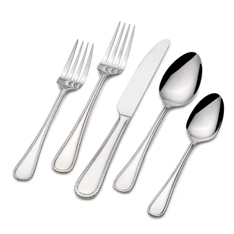 51-Piece Stainless Steel Flatware Set for 8 - Teardrop Design