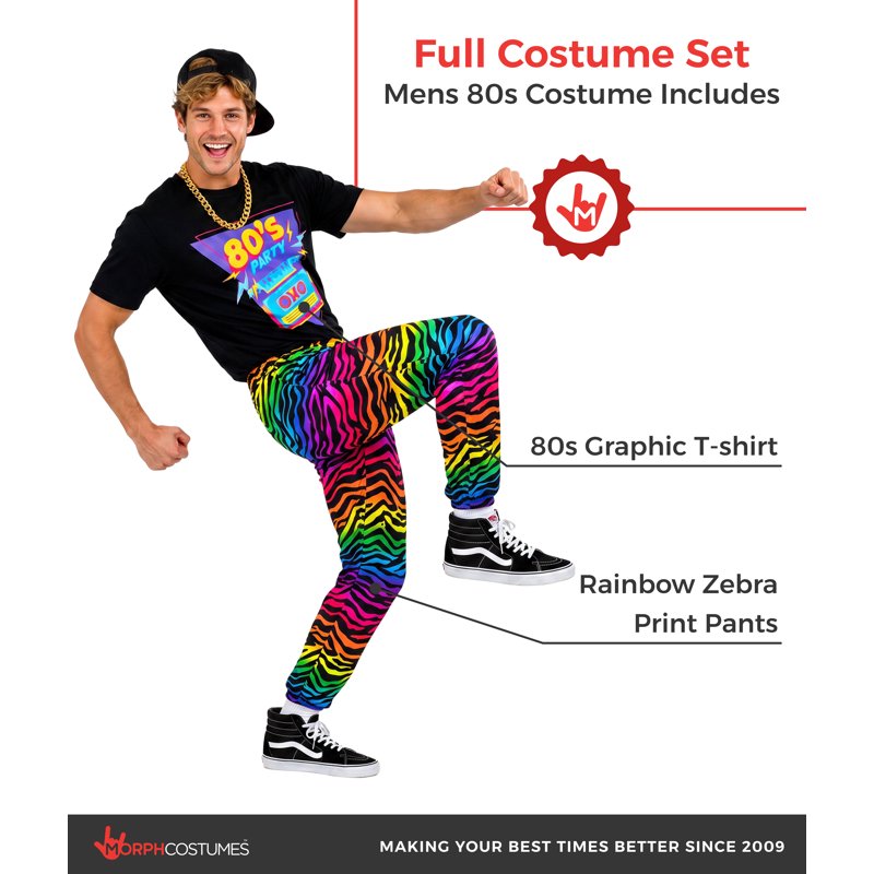80s Party Dude Men Halloween Costume - Morph M