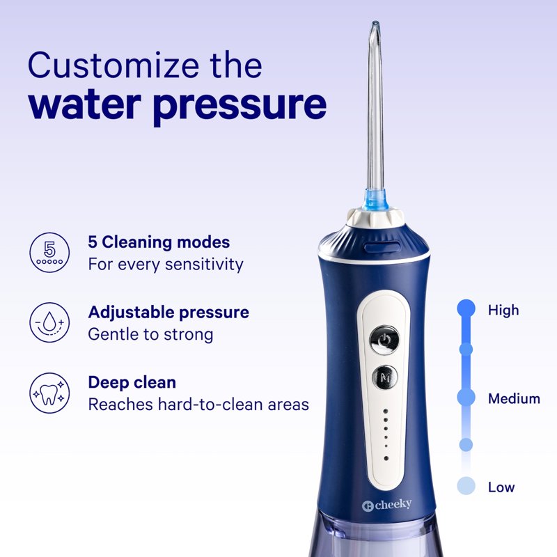 Cordless Water Flosser for Teeth - 300mL Tank with 5 Cleaning Modes