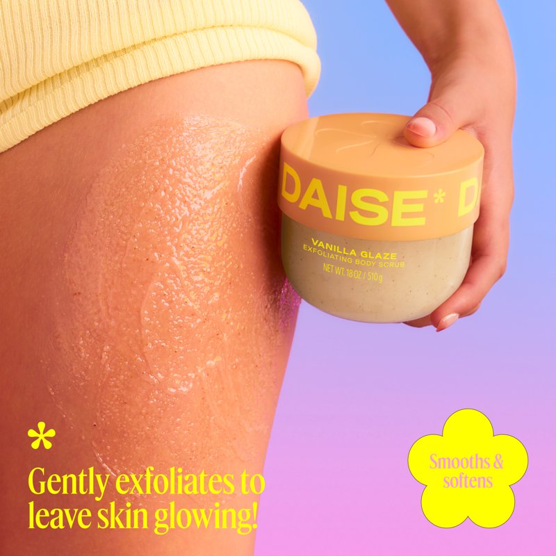 Exfoliating Body Scrub - Vanilla Glaze, 18 OZ for Soft Skin