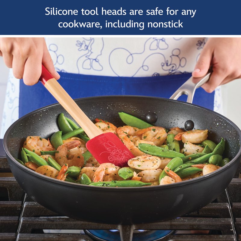 Silicone Spatula and Spoonula Set - 2 Pieces, Mixed Colors