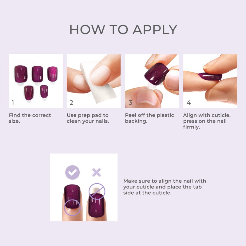 Short Oval Press-On Nails in Pink - 30 Pieces with Chrome Effects