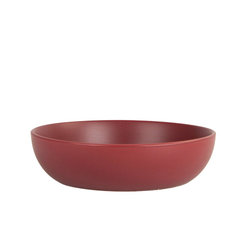 9" Matte Red Serving Bowl Set - 2 Pieces