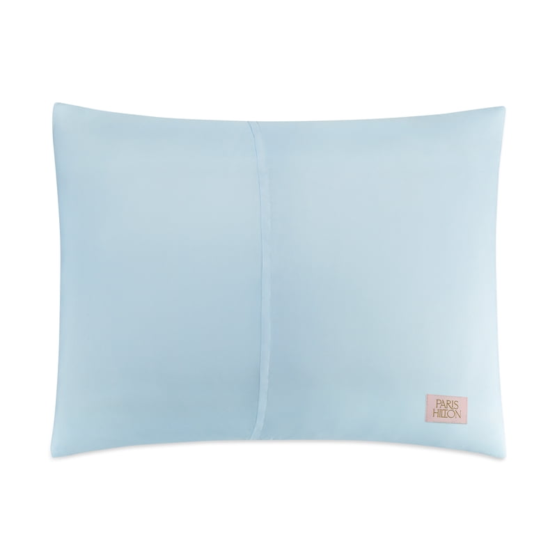 Paris Hilton 3-Piece Coquette Floral Blue Comforter Set - Full/Queen, Rose & Ribbon Design