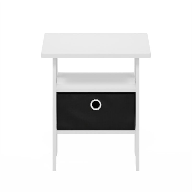 Compact End Table with Bin Drawer - Multiple Colors Available