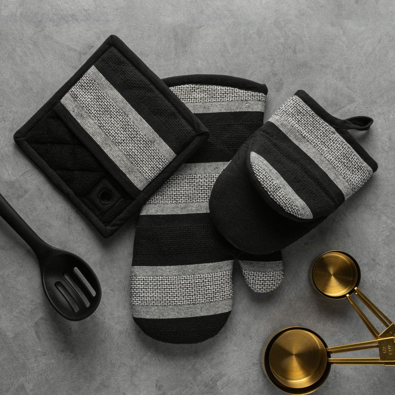 Kitchen Set - Oven Mitt, Potholder & Mini Mitt - Bold Stripe
