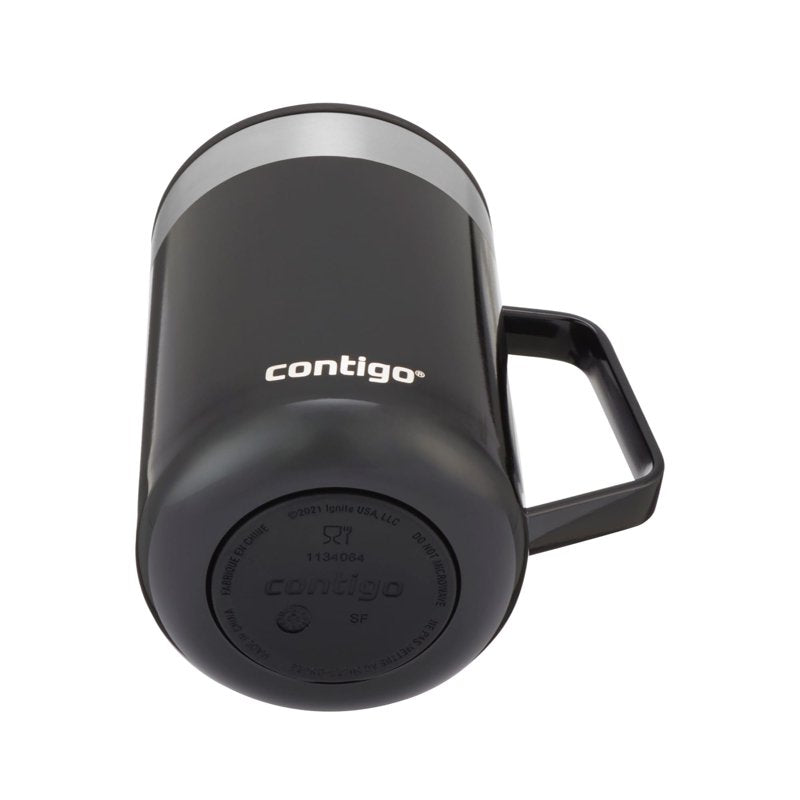 14oz Stainless Steel Mug with Handle - Licorice Color