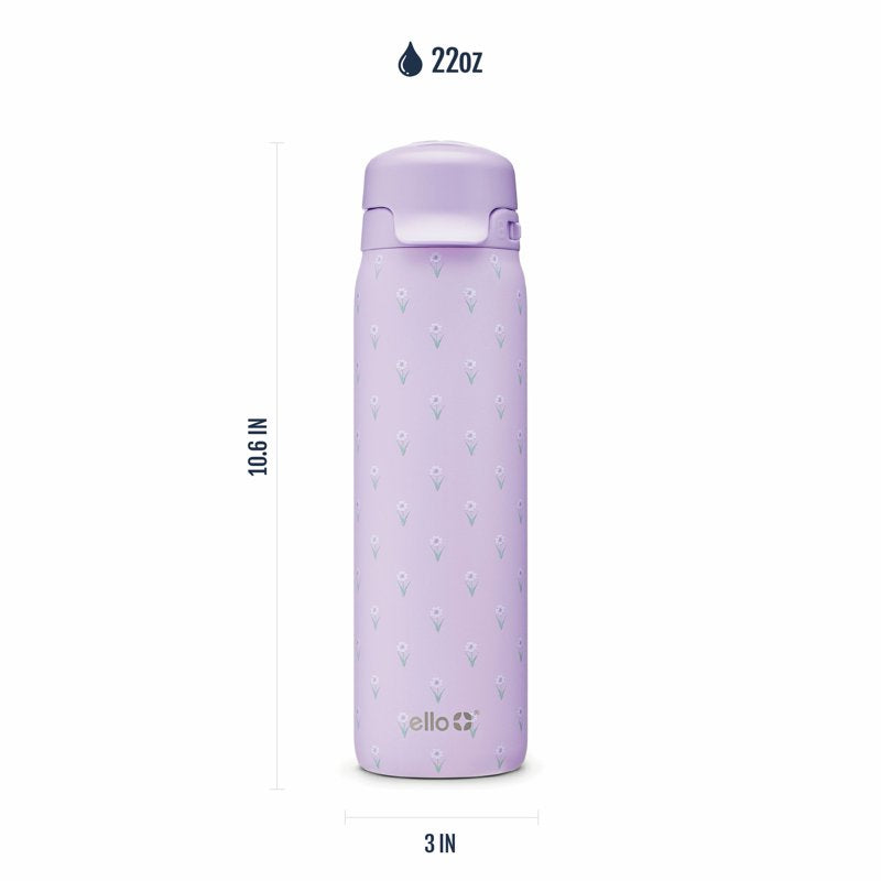 22oz Stainless Steel Water Bottle - Lavender Haze Flip & Fill