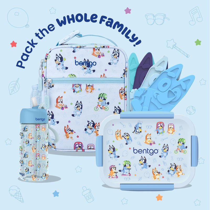 Bluey Lunch Box for Kids - Leakproof with Four Compartments