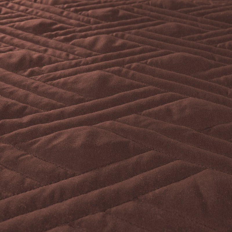 Full/Queen Brown Solid Color Bed Quilt - Somerset Home