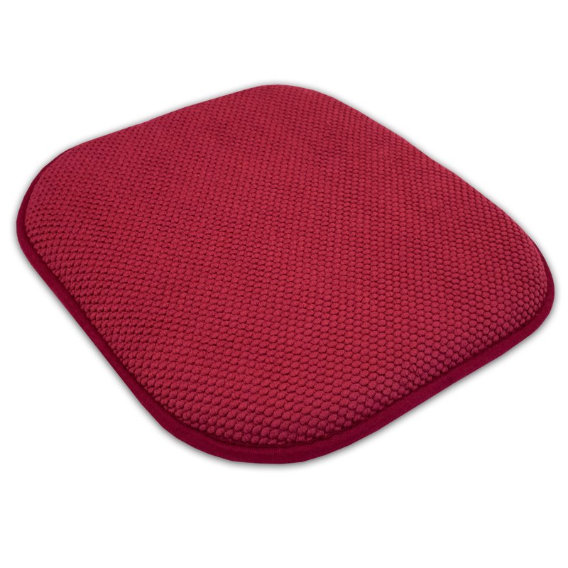 Memory Foam Chair Cushion Pad 16" x 16" - 2-Pack Red