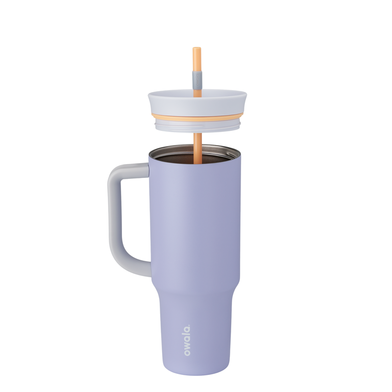 40oz Stainless Steel Tumbler - Light Purple, Insulated with 2-in-1 Lid