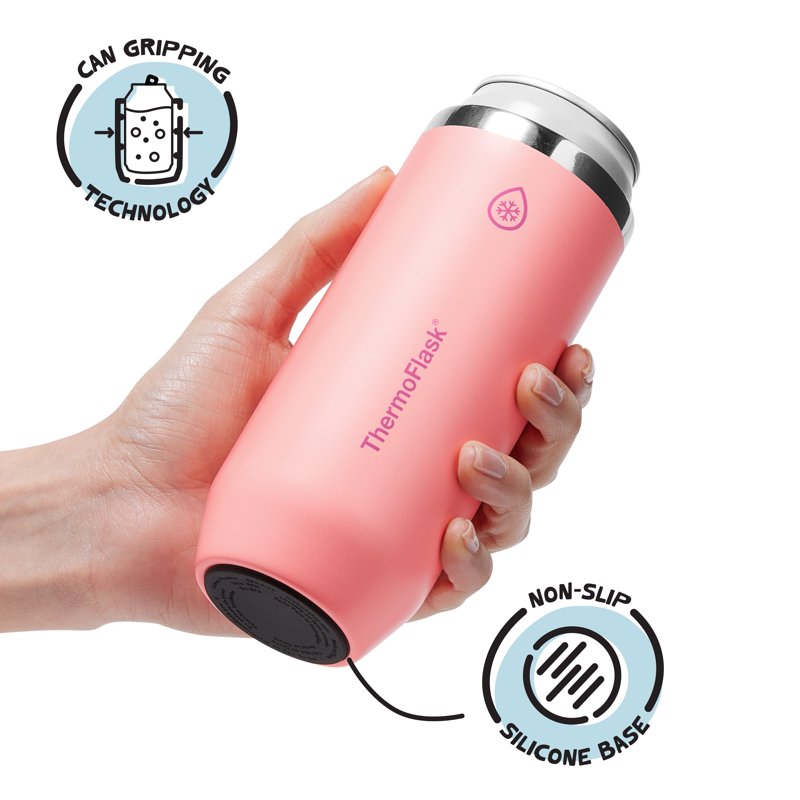 12 oz Insulated Can Cooler & Cup - Sunkissed Coral
