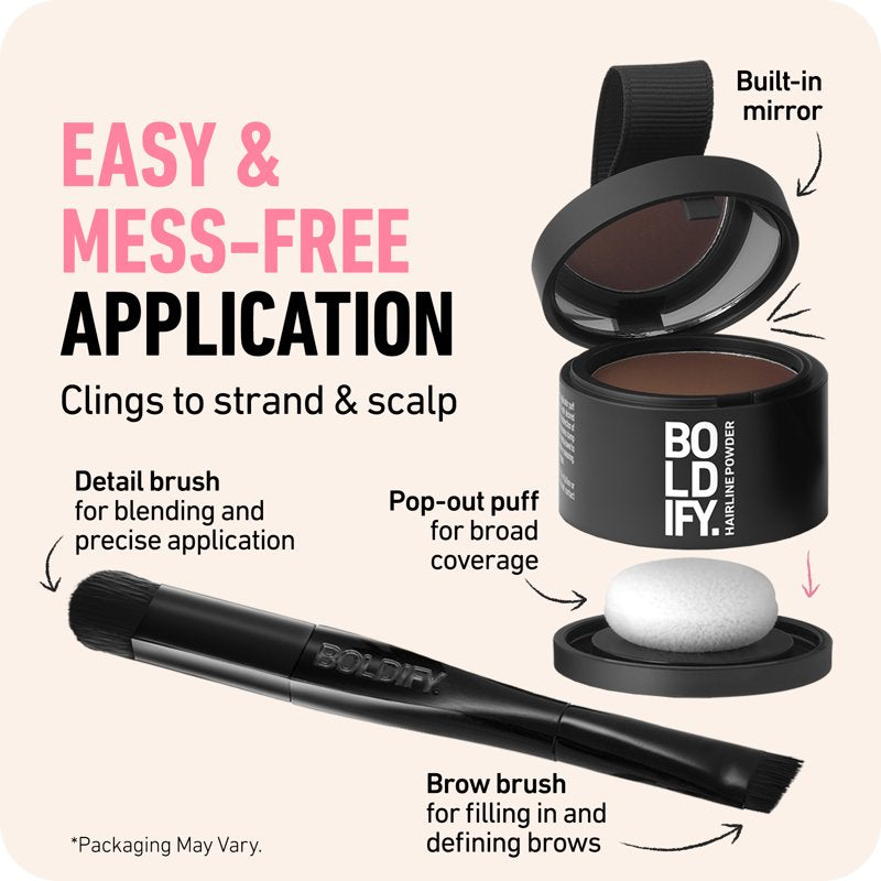 Root Touch Up Powder for Thinning Hair & Gray Coverage with Dual-Ended Brush
