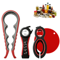 Multi-Function Jar Opener Set - 4 Pack Kitchen Tool Kit