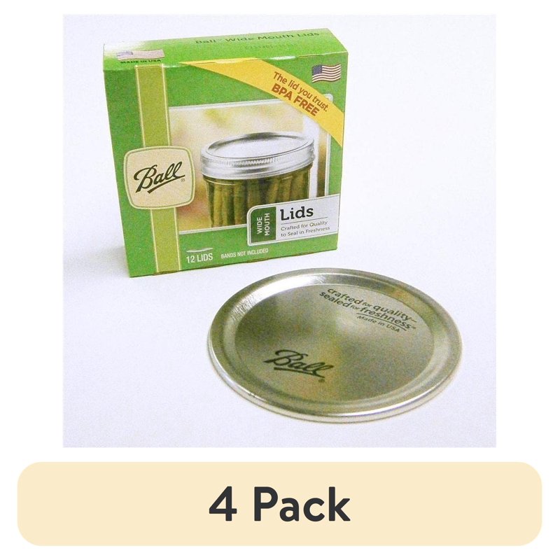 Ball Wide Mouth Mason Jar Lids - 12-Pack Without Bands
