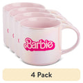 15oz Pearl Pink Stoneware Coffee Mug - 4 Pack