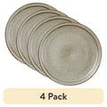 8.3-Inch Cream Salad Plate Set - 4 Pack, Durable Stoneware