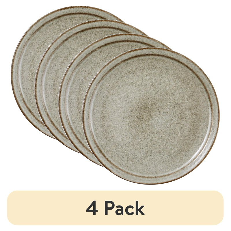 8.3-Inch Cream Salad Plate Set - 4 Pack, Durable Stoneware