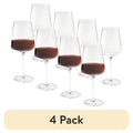 Clear Flared Red Wine Glasses - 17 oz, 4 Pack