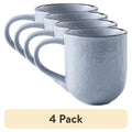Denim Stoneware Mug - 4 Pack, 14 oz, Dishwasher & Microwave Safe