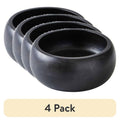 Medium Black Wood Serving Bowl - 4 Pack