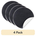Faux Leather Placemat - Black, 15" Round - 4 Pack