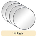 (4 Pack) Black Aluminum Round Wall Mirrors 28in for Bathroom & Living Room - Modern Decor