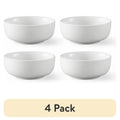White Porcelain Round Dipped Bowl - 4 Pack