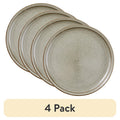 10.25-Inch Cream Dinner Plate - Elegant Stoneware, 4 Pack