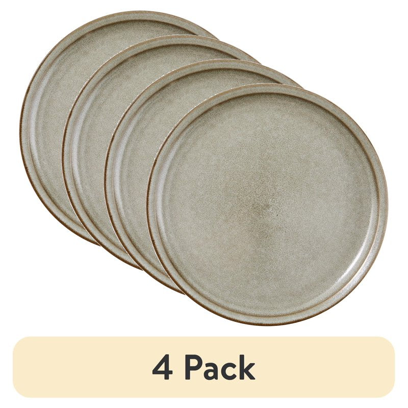 10.25-Inch Cream Dinner Plate - Elegant Stoneware, 4 Pack