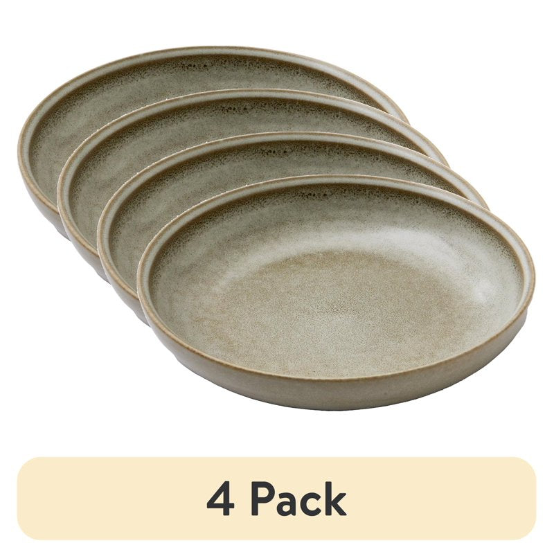 8.9-Inch Stoneware Dinner Bowl - Cream, 4 Pack