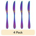Rainbow Mirror Stainless Steel Dinner Knife Set - Multicolor, 4 Pack